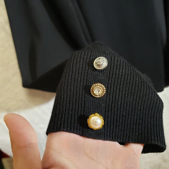 NWT 89th+Madison Black Cardigan Single Button Sweater Women's XL New With Tags - Picture 6 of 11